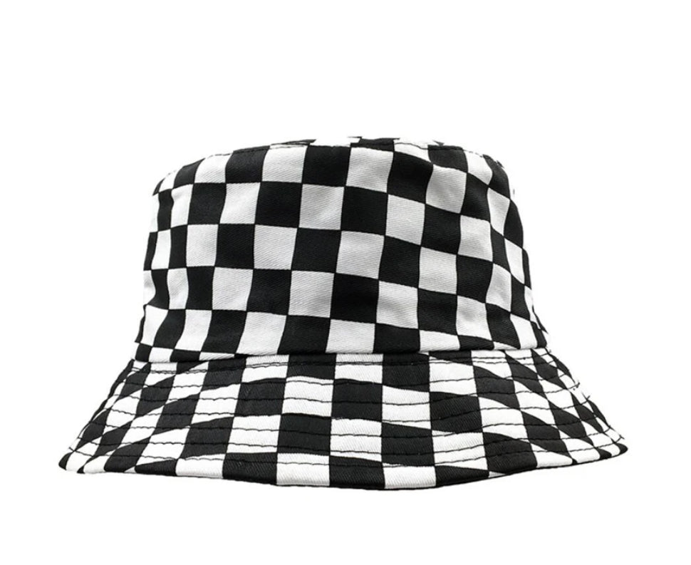 Checkered Design Bucket Hat